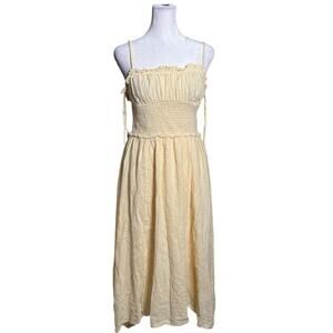 Urban Outfitters Pale Yellow Midi Sundress